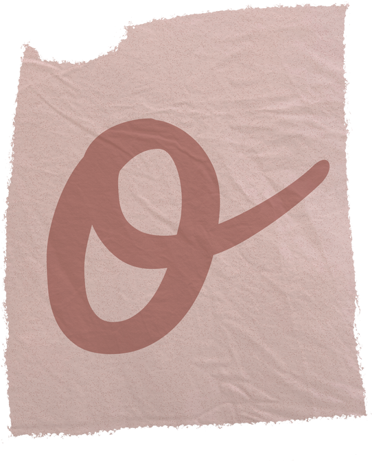 vintage letter o cutout